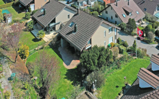 Einfamilienhaus mit Garten in Oberwangen Drohnenfoto Einfamilienhaus in Oberwangen